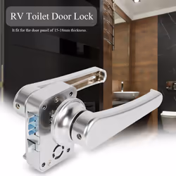 RV Toilet Door Lock Bathroom Door Lock Caravan Boat Latch Handle Lock