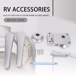 RV Toilet Door Lock Bathroom Door Lock Caravan Boat Latch Handle Lock