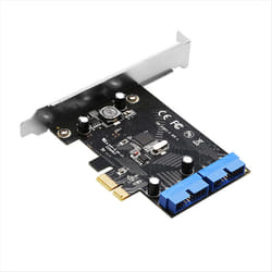 PCI Express USB 3.0 19 Pin Expansion Card PCIE 1X To 2 Ports USB