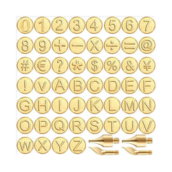 56 Pieces Wood Burning Tip Letter Wood Burning Tip Set