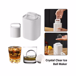 Crystal Clear Ice Ball Maker Spherical Whiskey Tray
