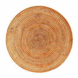 Rattan Woven Placemats,Round Mats,Non Slip Heat Place Mat