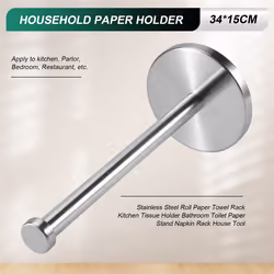 Stainless Steel Roll Rack Kitchen Tissue Holder Toilet Paper Stand