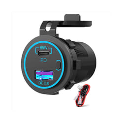 65W PD 12V USB Outlet for Laptop USB C Car Charger Socket