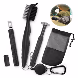 Retractable Golf Brush and 2 Golf Club Groove Sharpener