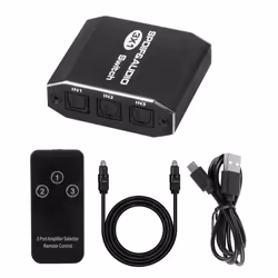 SPDIF Toslink Switcher 3 in 1 out Digital Optical Audio splitter