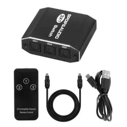 SPDIF Toslink Switcher 3 in 1 out Digital Optical Audio splitter