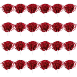 24Pcs Cheerleading Pom Poms for Adults Kids Cheerleaders Red