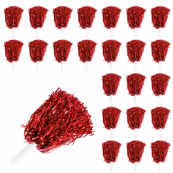 24Pcs Cheerleading Pom Poms for Adults Kids Cheerleaders Red