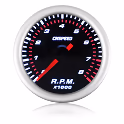 52mm Auto Car Tachometer Tacho Gauge 0-8000 RPM 12V White