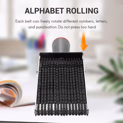 16 Digits Roller Stamp English Alphabet Rolling Wheel Stamp