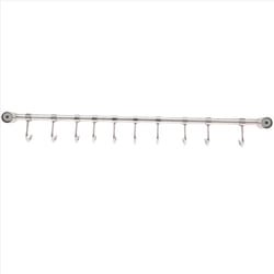 Kitchen Rail Rack Hanging Rack Stainless Steel 10 Sliding Hooks