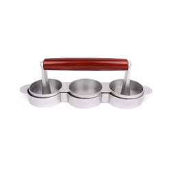 Mini Hamburger Presses Nonstick 3 Slot Small Burger Patties Press