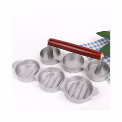 Mini Hamburger Presses Nonstick 3 Slot Small Burger Patties Press