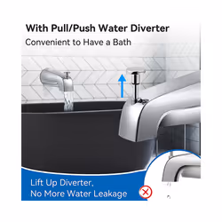Bathroom Tub Spout,5 1/4 Inches Reach Wall Front Mount