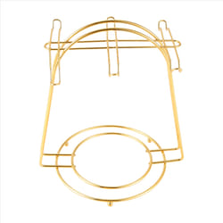 Home Kitchen Tabletop Coffee Mug Holder 6 Cups Stand Gold Metal