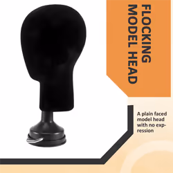 Flocking Foam Mannequin Model Wigs Glasses Display Holder Black