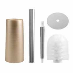Toilet Brush and Holder - Toilet Bowl Cleaner Brush Set (Gold)