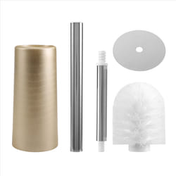 Toilet Brush and Holder - Toilet Bowl Cleaner Brush Set (Gold)