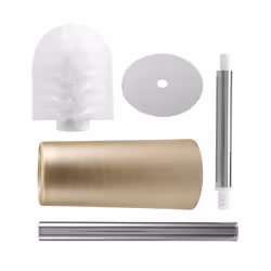 Toilet Brush and Holder - Toilet Bowl Cleaner Brush Set (Gold)