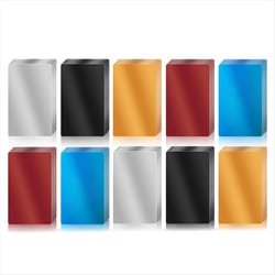 100 Pcs Metal Engraving Blanks Colorful Aluminum Sheet 86x54x0.2mm