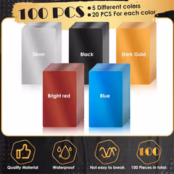 100 Pcs Metal Engraving Blanks Colorful Aluminum Sheet 86x54x0.2mm