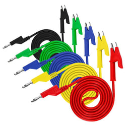 5PCS 4mm Multimeter Banana Plug to Alligator Clips Test Lead