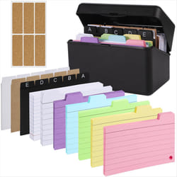 Index Card Holder Set,Index Box with 230 Assorted