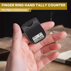 Mini Digital LCD Electronic Finger Ring Hand Tally Counter-Black