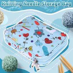 Empty Knitting Needles Case Travel Storage Organizer Storage Bag