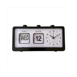Mechanical Alarm Clock Novelty Flip Clock Desktop Digital Clock,Black