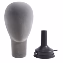 Flocking Foam Mannequin Model Wigs Glasses Display Holder Gray