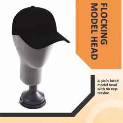 Flocking Foam Mannequin Model Wigs Glasses Display Holder Gray