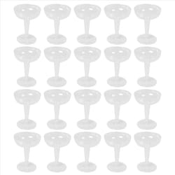 20Pcs Clear Plastic Champagne Glasses for Parties Clear Plastic Cup