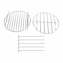 2 Pcs Air Fryer Accessories Air Fryer Rack Set Multi-Purpose Double