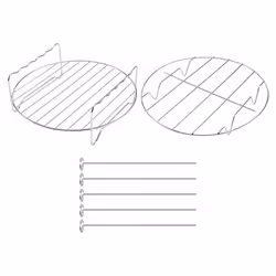 2 Pcs Air Fryer Accessories Air Fryer Rack Set Multi-Purpose Double