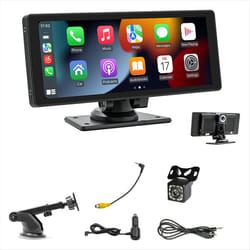 Portable Wireless Carplay Car Stereo with Dash Cam