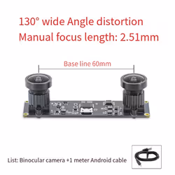 3840X1080P 4MP 60Fps Mini USB Dual Camera Module with 130 Degree Lens
