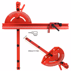 1 Set Miter Gauge & Fence with Track Stop Sawing Assembly Angle Ruler