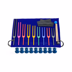 9 Pieces of Colorful Aluminum Alloy Tuning Forks, Blue