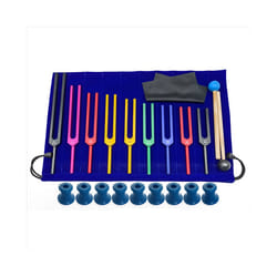 9 Pieces of Colorful Aluminum Alloy Tuning Forks, Blue