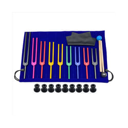 9 Pieces of Colorful Aluminum Alloy Tuning Forks, Black