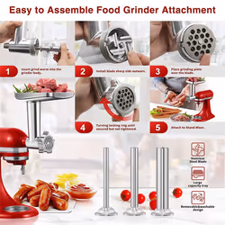 1 Set Metal Food Grinder Attachment For Stand Mixers