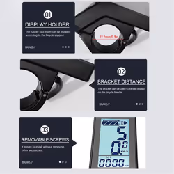 Ebike LCD Display Mini Meter KT-LCD4 for KT Controller Conversion Kit