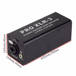 PRO XLR-3 Stereo Ground Loop Isolator 3.5 6.35 XLR Audio for PC