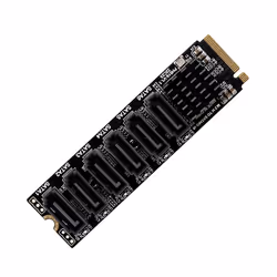 M.2 NVME PCI-E PCIE X4 X8 X16 to 6 Port 3.0 SATA Adapter Card Riser