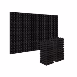 Pyramid Noise Insulation Sound Absorption Treatment Panels Black