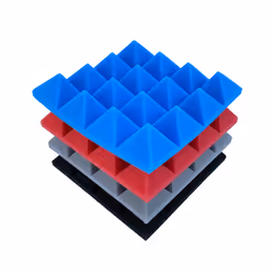 Pyramid Noise Insulation Sound Absorption Treatment Panels Black