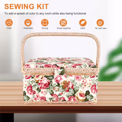 Extra Large Sewing Basket,for Needles, Thread, Tape Measure