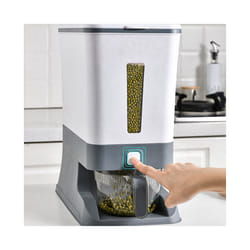 Press-Type Rice Dispenser Sealed Grain Container Storage Cans 10KG-A
